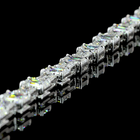 36ctw Prong Emerald Station Necklace