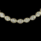 33ctw Bezel - Prong East West Oval Tennis Necklace