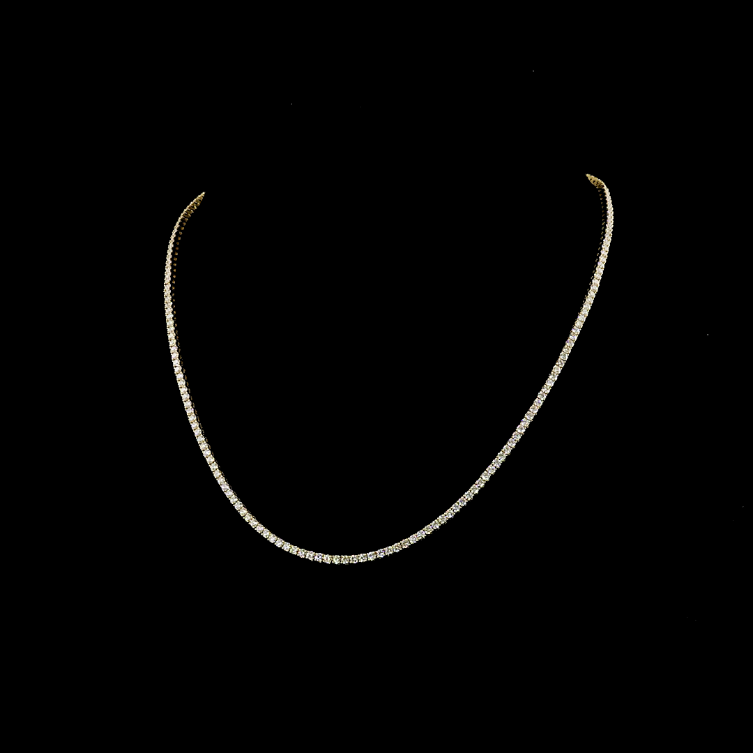 5ctw Prong Round Tennis Necklace