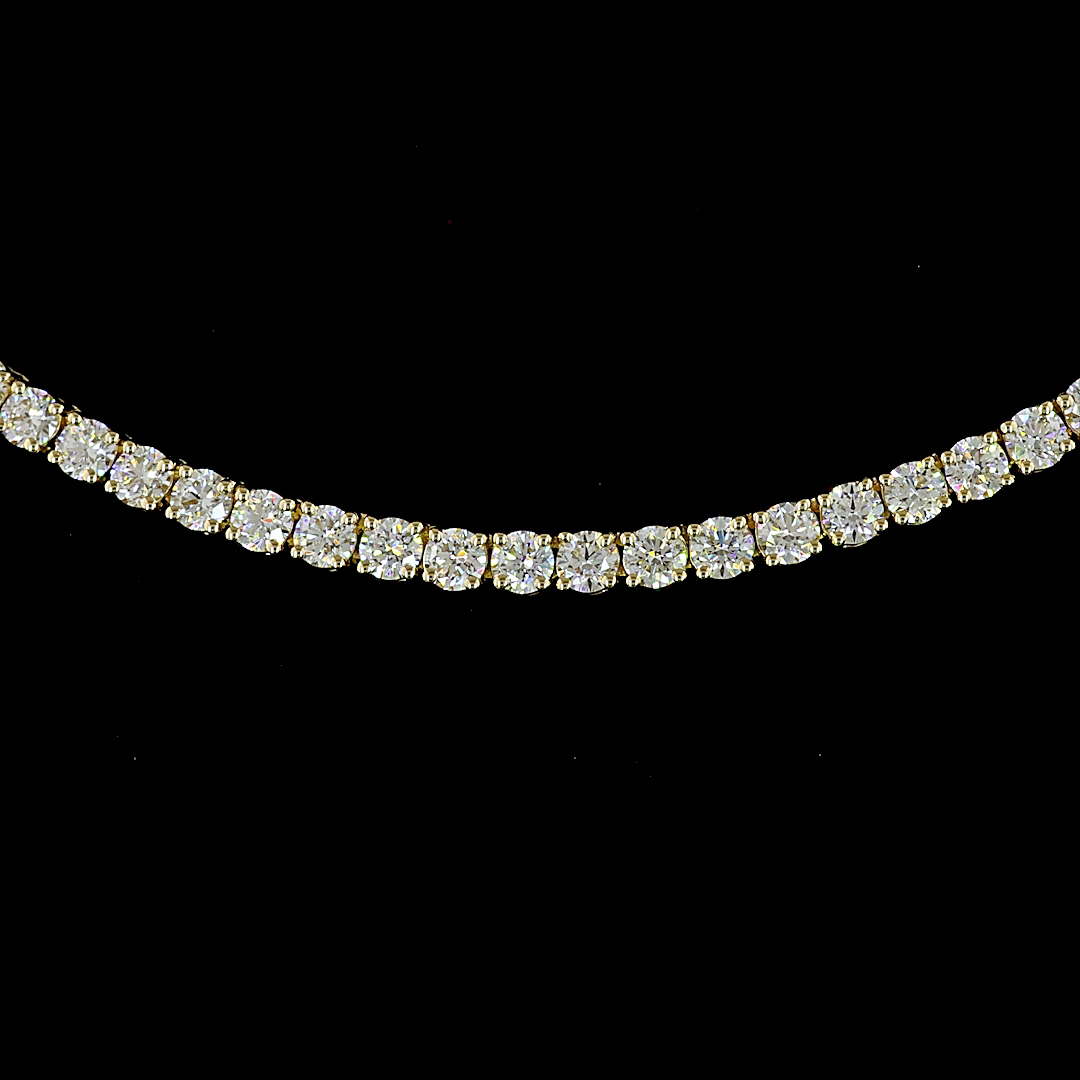 5ctw Prong Round Tennis Necklace