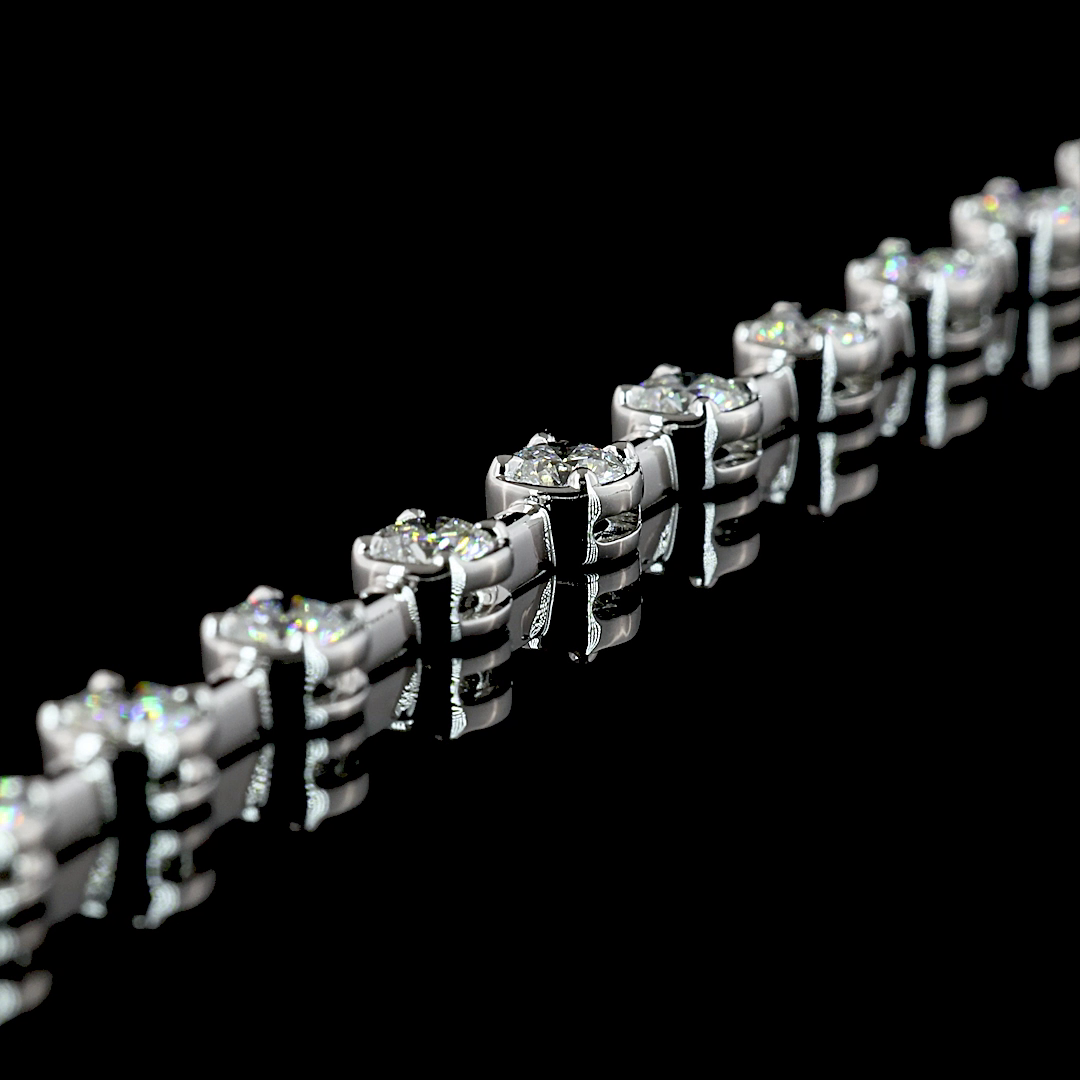 8ctw Prong Round Lariat Necklace