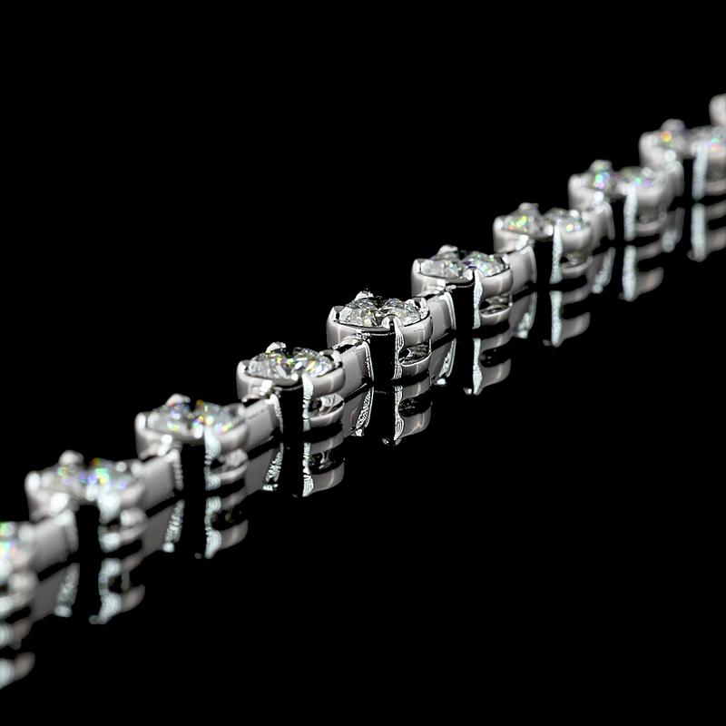 8ctw Prong Round Lariat Necklace