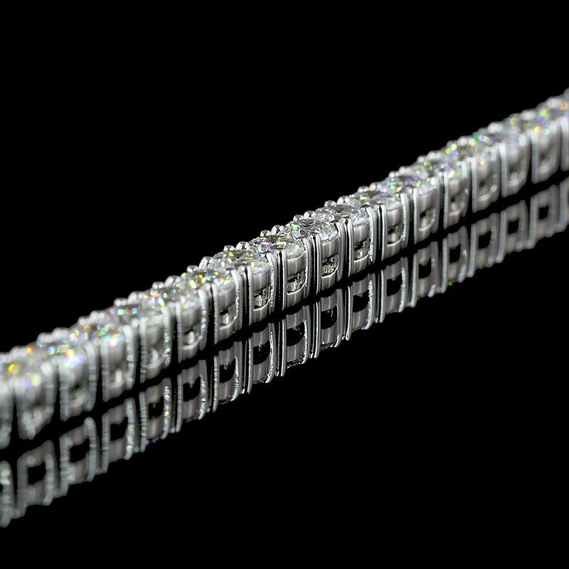 14ctw Prong Round Tennis Necklace