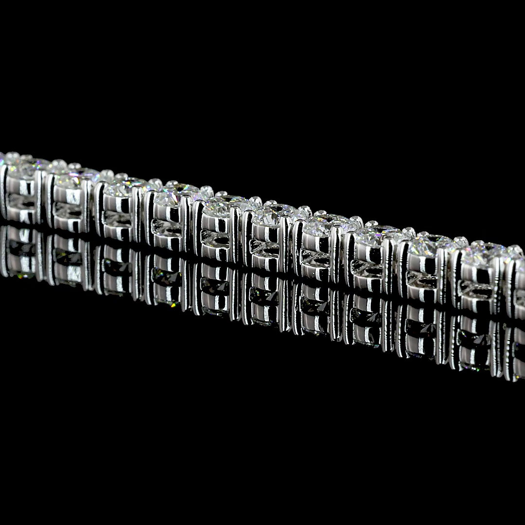 14ctw Prong Round Tennis Necklace