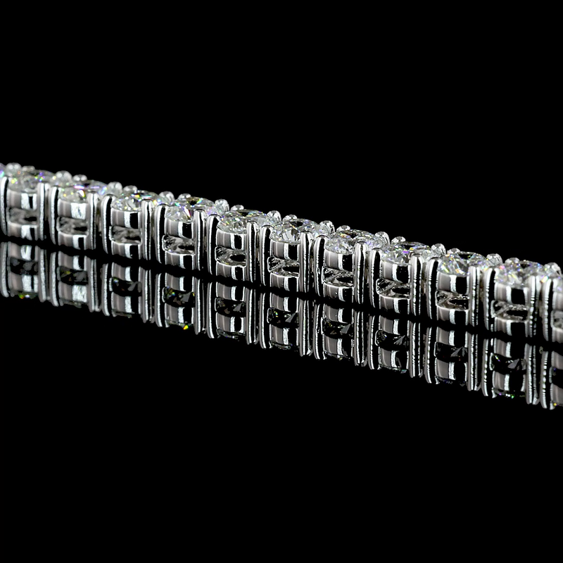14ctw Prong Round Tennis Necklace