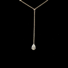 1-1/4ctw Prong Pear & Round Lariat Necklace