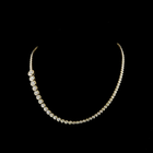 10ctw Bezel Round Riviera Tennis Necklace