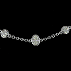 4ctw Bezel Oval & Round Station Necklace