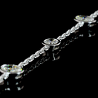 4ctw Bezel Oval & Round Station Necklace