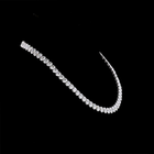 55ctw Prong Oval Tennis Necklace