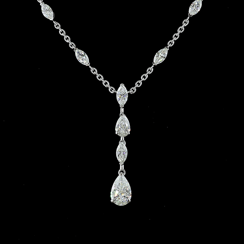 5ctw Prong Pear & Marquise Special Necklace