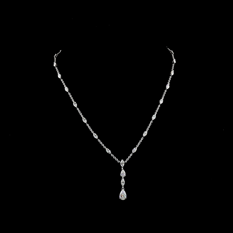 4-1/2ctw Prong Pear & Marquise Special Necklace