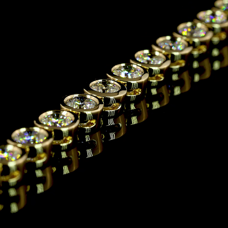 10ctw Bezel Round Tennis Necklace