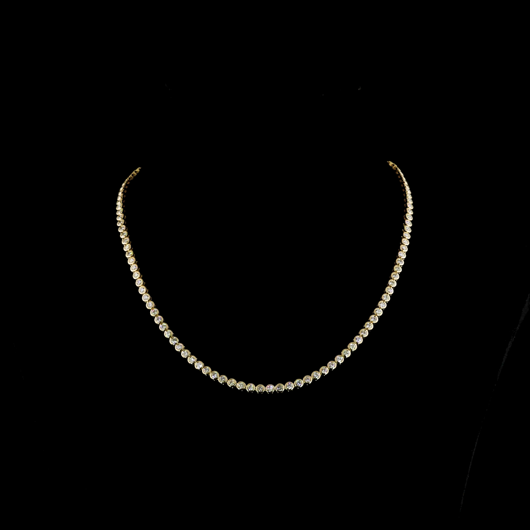 6ctw Bezel Round Tennis Necklace