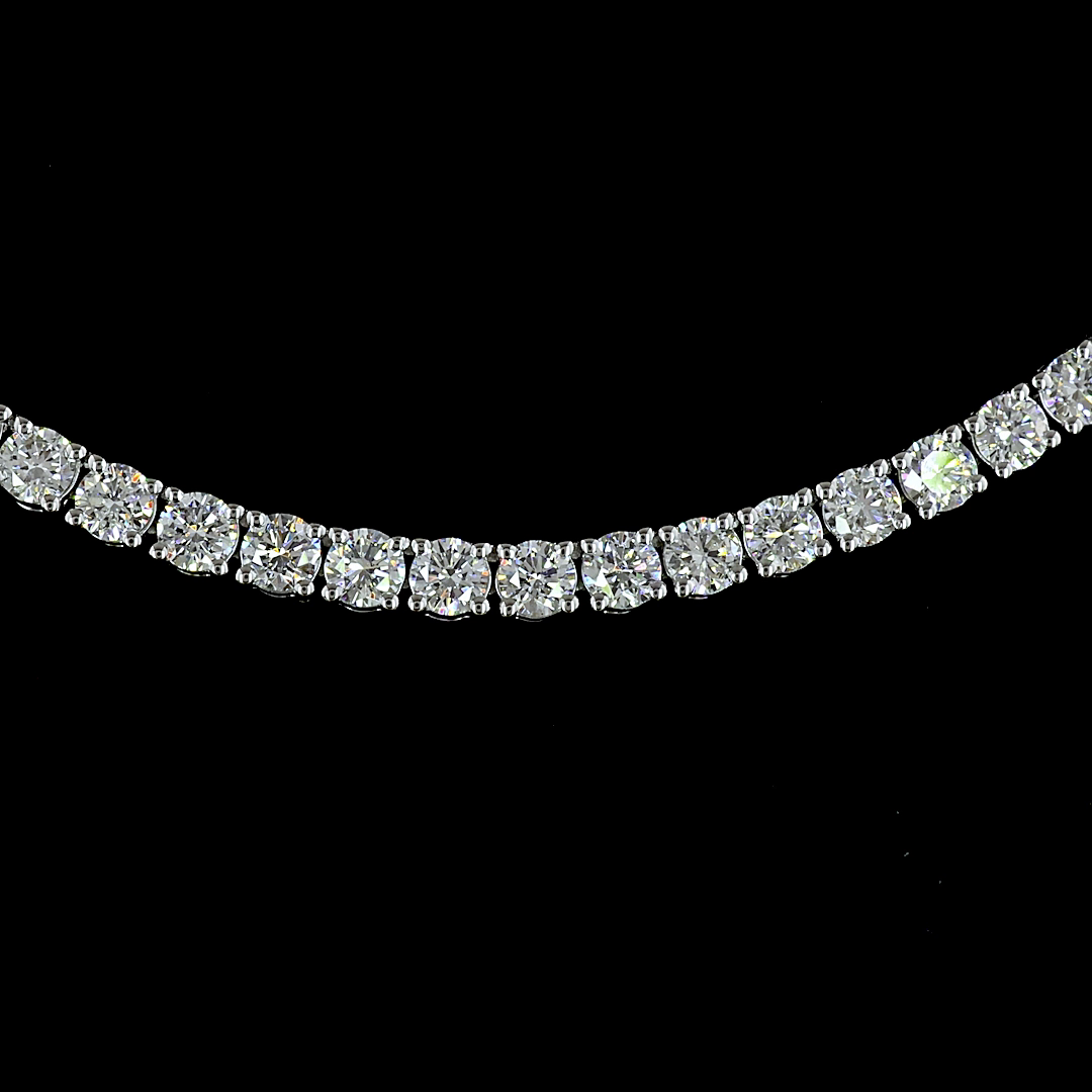 7ctw Prong Round Tennis Necklace