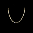 9ctw Bezel East West Emerald Tennis Necklace