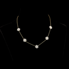 9ctw Prong Round Station Necklace