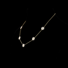 9ctw Prong Round Station Necklace