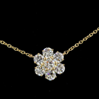 9ctw Prong Round Station Necklace