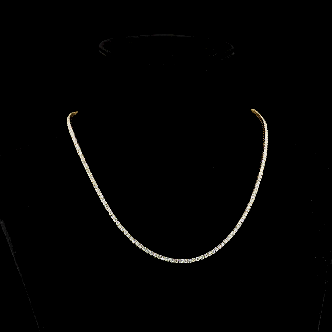 7ctw Prong Round Tennis Necklace