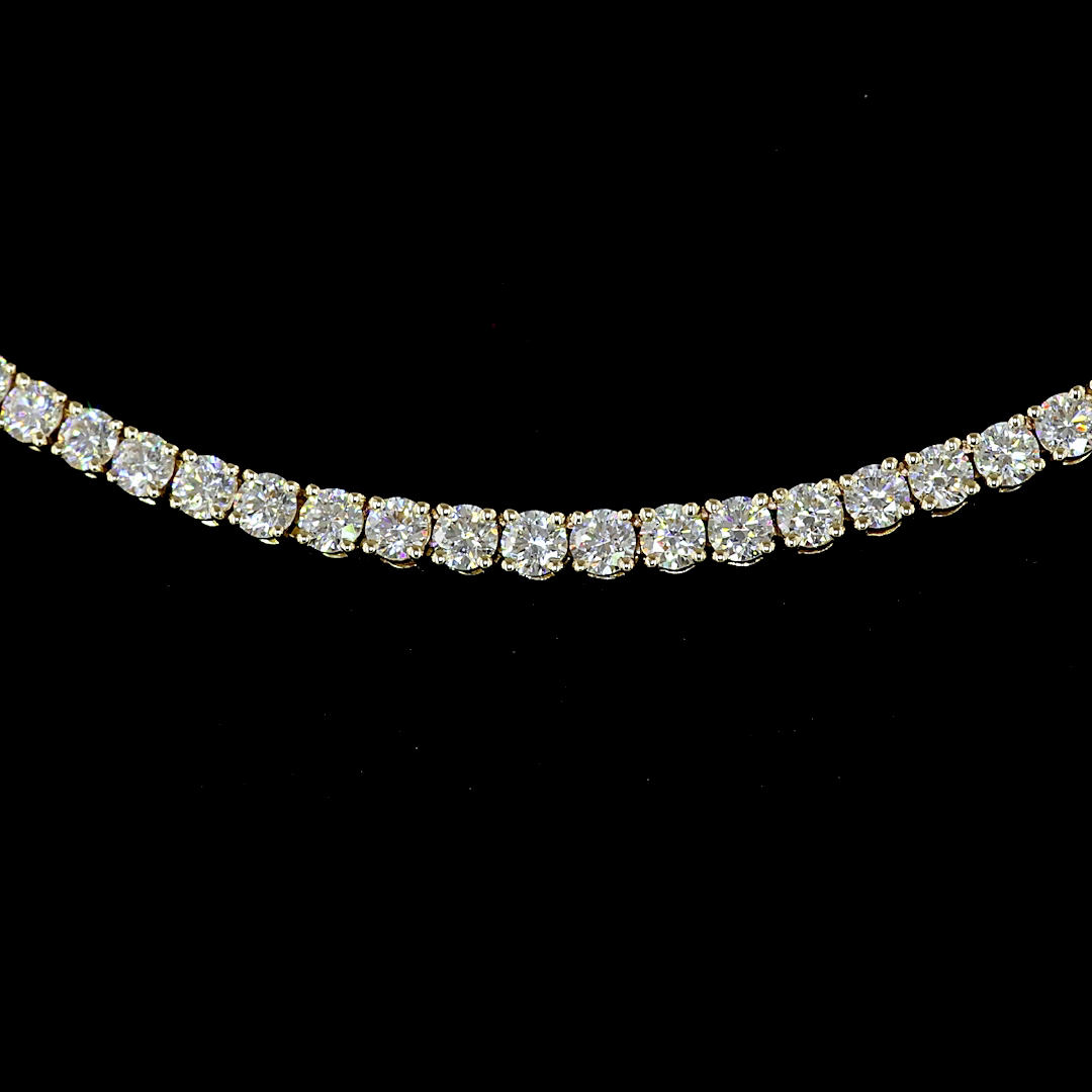 7ctw Prong Round Tennis Necklace