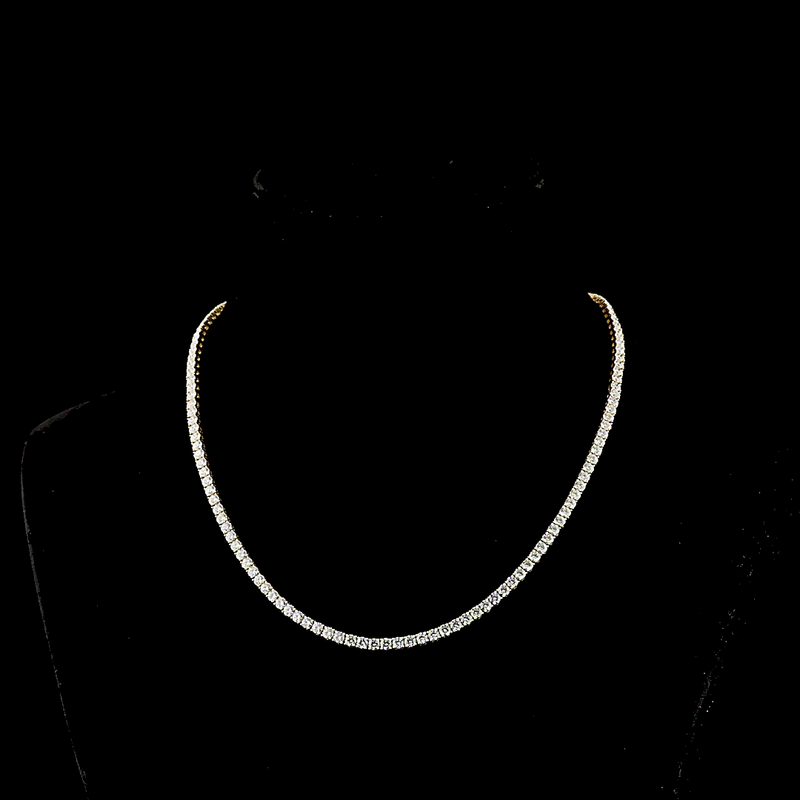 12ctw Prong Round Tennis Necklace