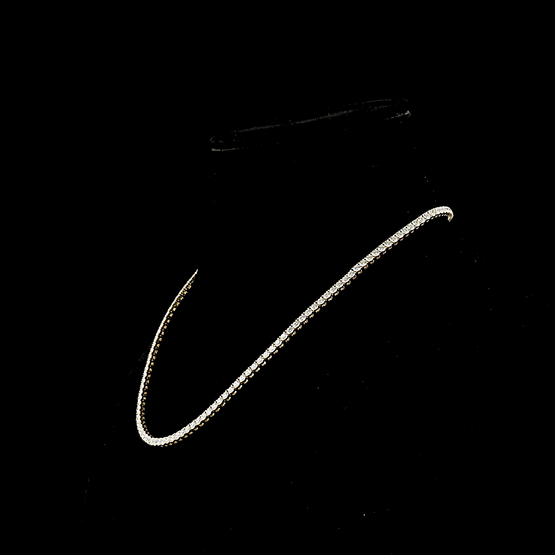 12ctw Prong Round Tennis Necklace