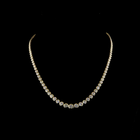 10ctw Bezel Round Riviera Tennis Necklace