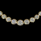 10ctw Bezel Round Riviera Tennis Necklace