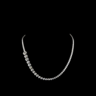 9ctw Bezel Round Riviera Tennis Necklace