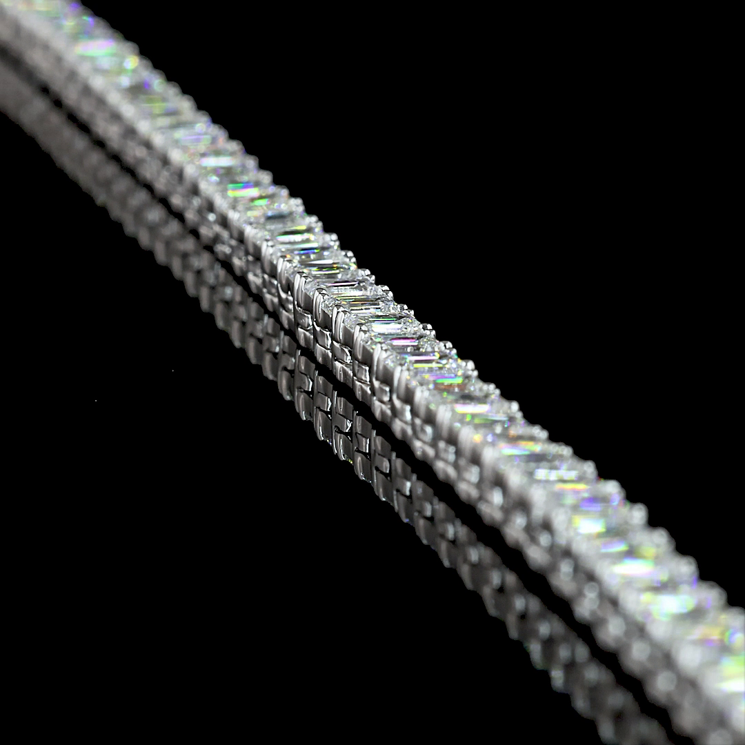 11ctw Prong Emerald Tennis Necklace