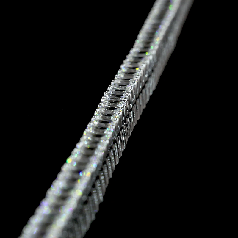 11ctw Prong Emerald Tennis Necklace