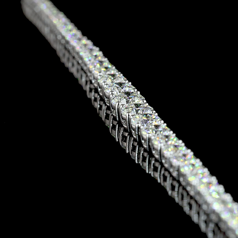 7ctw Prong Round Riviera Tennis Necklace