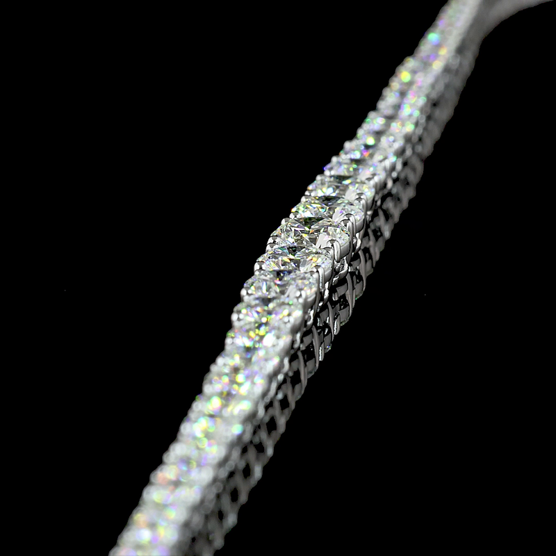 7ctw Prong Round Riviera Tennis Necklace