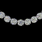 68ctw Prong Round & Marquise Tennis Necklace
