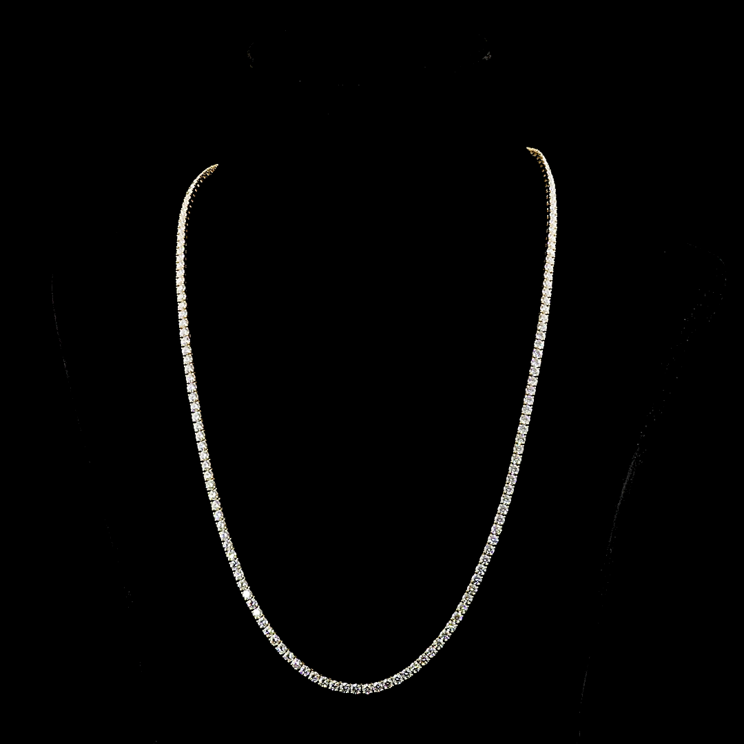 18ctw Prong Round Tennis Necklace