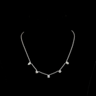 2-1/2ctw Prong Emerald, Heart & Round Station Necklace