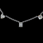 2-1/2ctw Prong Emerald, Heart & Round Station Necklace