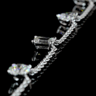 2-1/2ctw Prong Emerald, Heart & Round Station Necklace