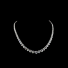 40ctw Prong Round Riviera Tennis Necklace