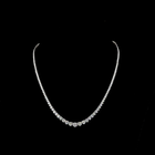 10ctw Prong Round Riviera Tennis Necklace