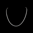 12ctw Prong Round Tennis Necklace