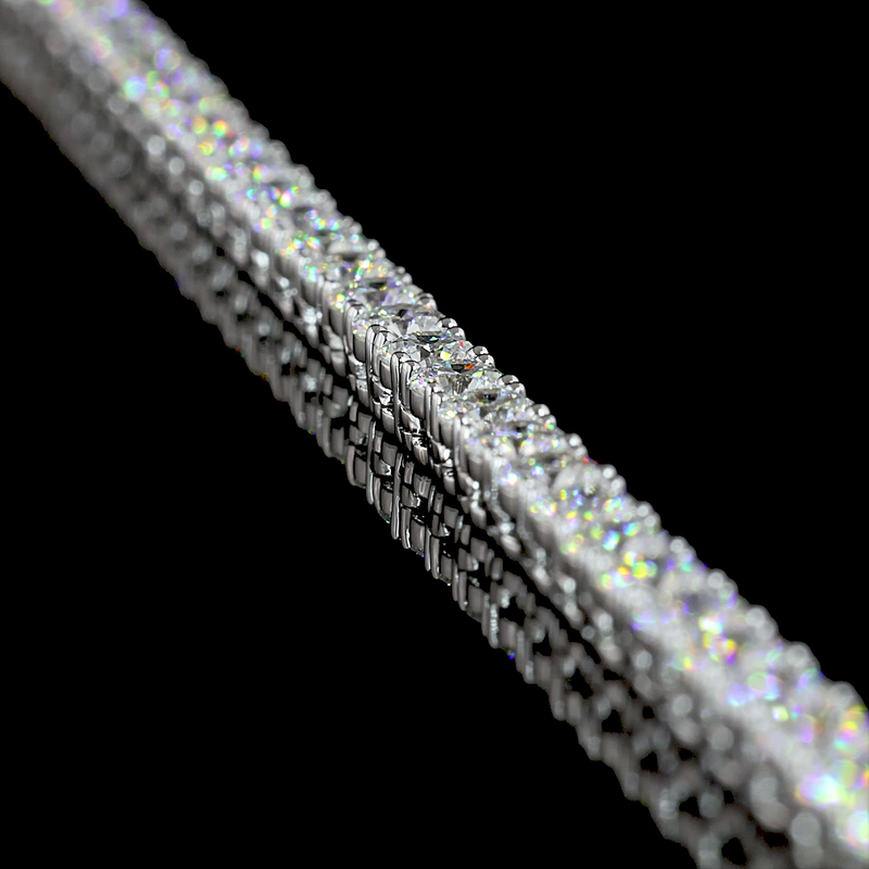 12ctw Prong Round Tennis Necklace