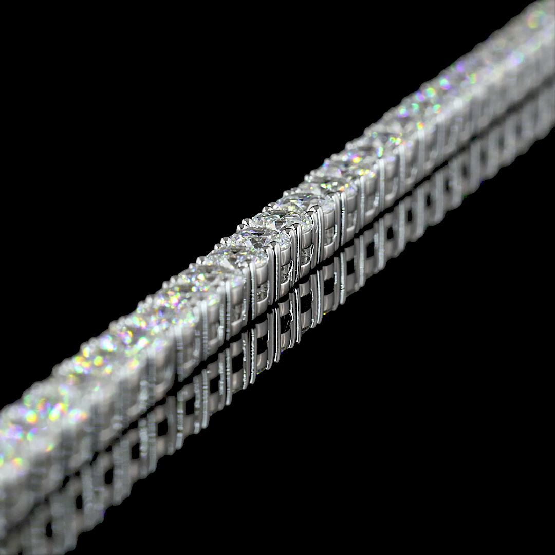 12ctw Prong Round Tennis Necklace