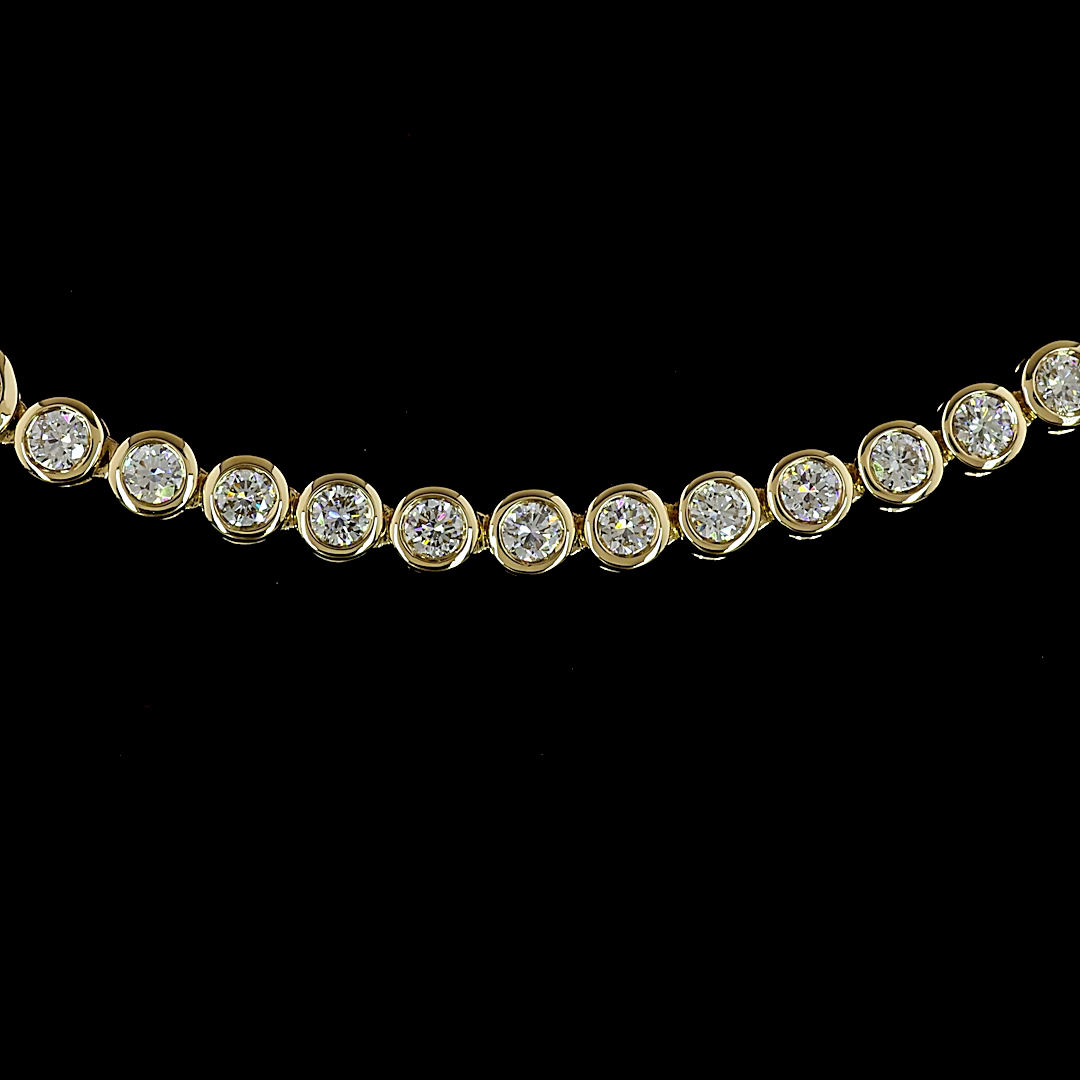 8ctw Bezel Round Riviera Tennis Necklace