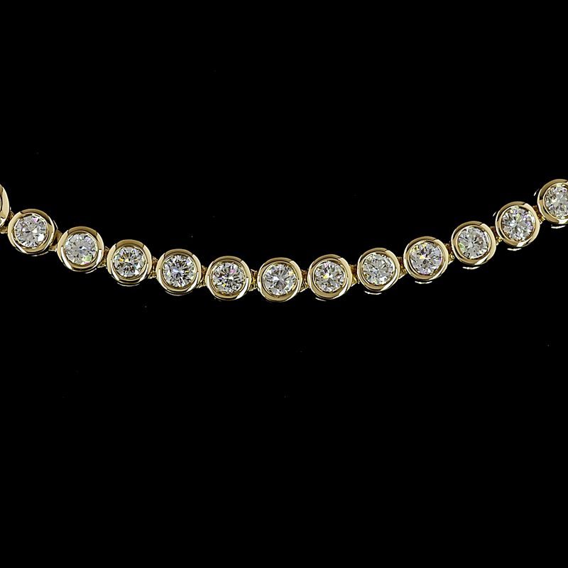 8ctw Bezel Round Riviera Tennis Necklace