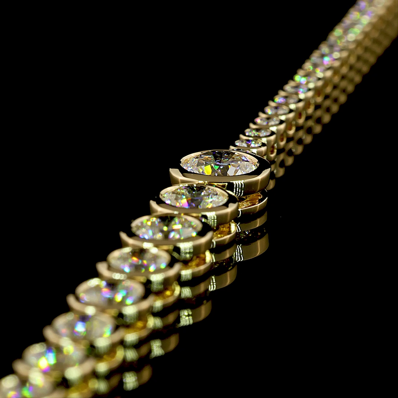 8ctw Bezel Round Riviera Necklace