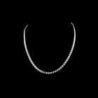 13ctw Bezel East West Emerald Tennis Necklace