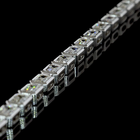 13ctw Bezel East West Emerald Tennis Necklace