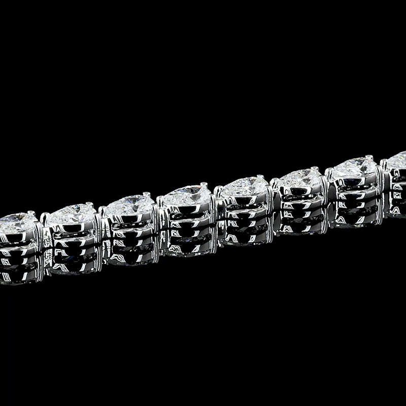 4ctw Prong East West Pear Tennis Bracelet